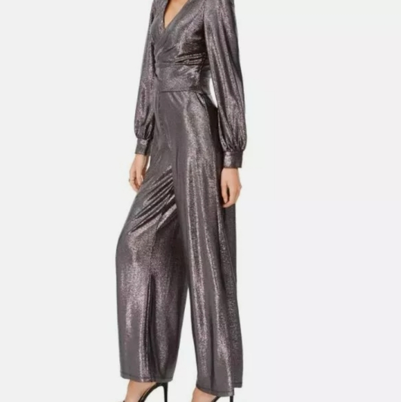 Adrianna Papell Pants - NWT Adrianna Papell metallic jersey jumpsuit 6P